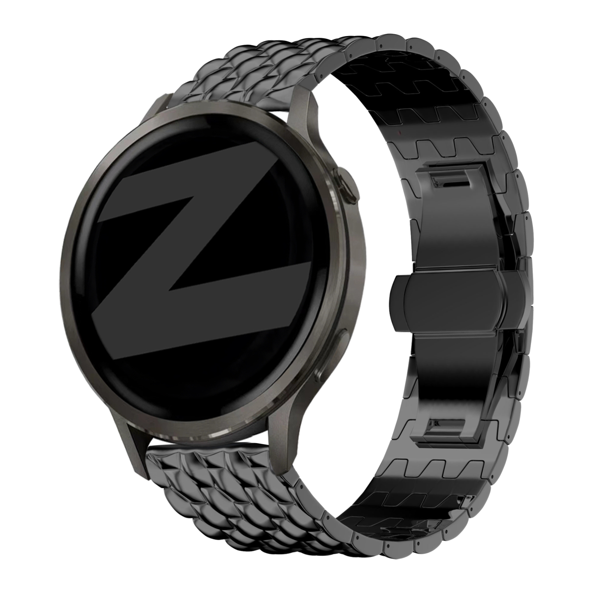 Bandz Garmin Bounce 2 Stahlarmband 'Dragon' (Schwarz)