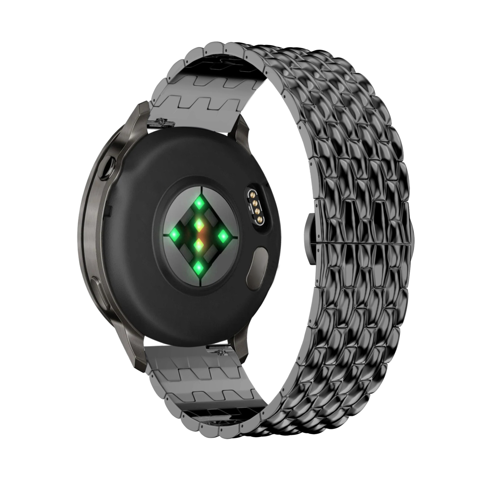 Bandz Garmin Bounce 2 Stahlarmband 'Dragon' (Schwarz)