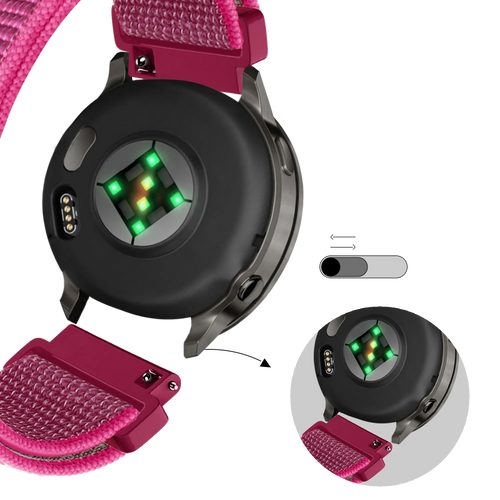 Bandz Garmin Forerunner 265s Nylon Loop Strap (Dragonfruit)