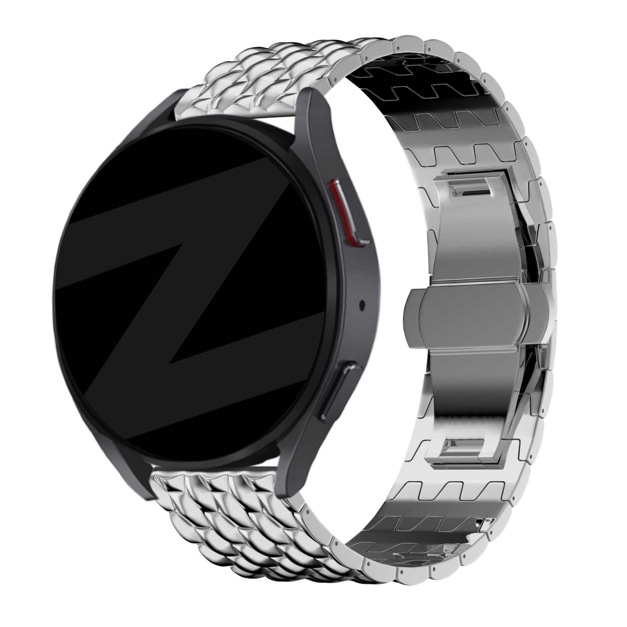 Bandz Garmin Forerunner 645 Stahlarmband 'Dragon' (Silber)