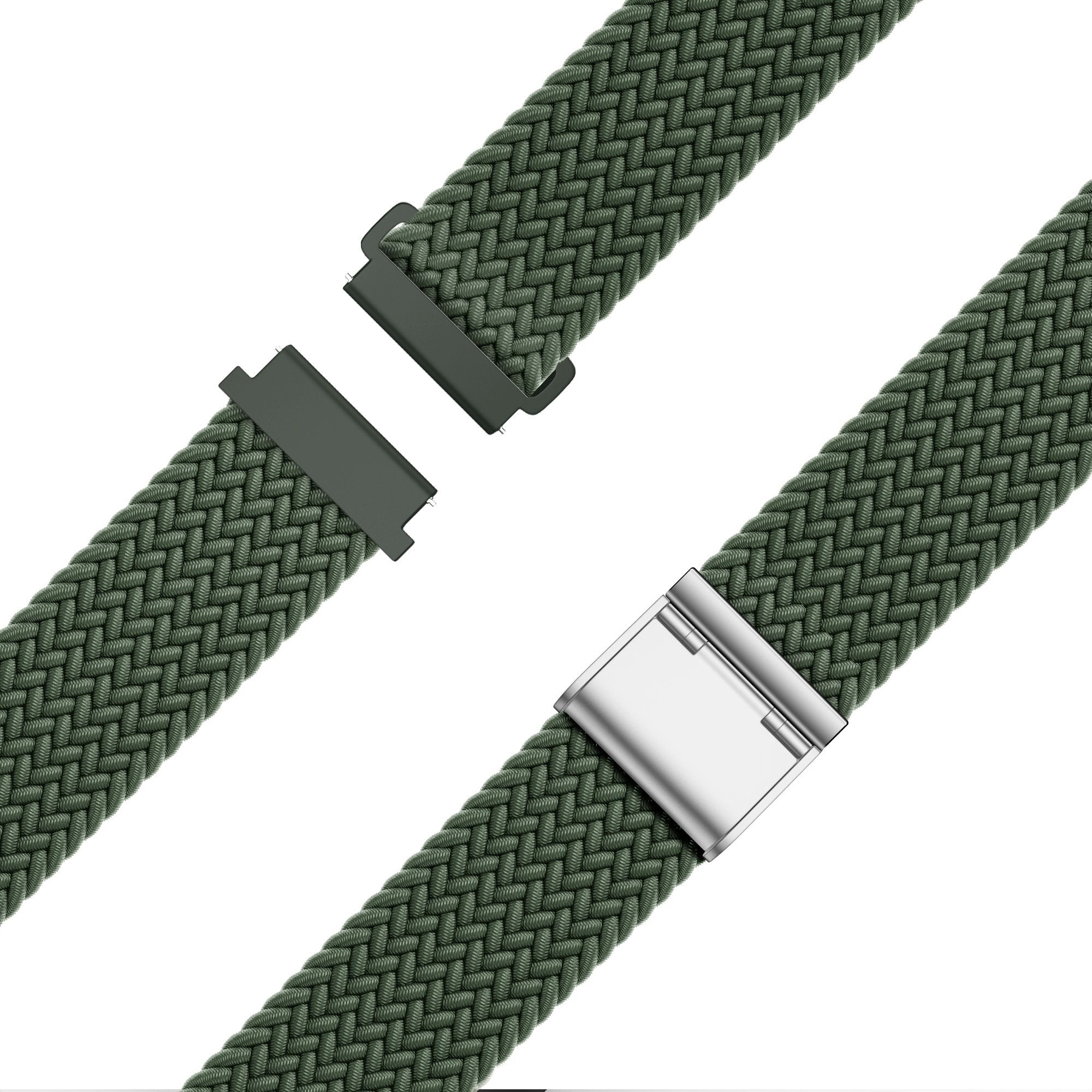 Bandz Garmin Venu SQ Woven Nylon Strap (Olive Green)