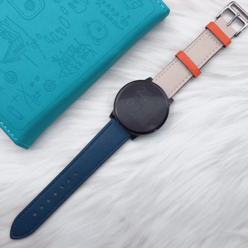 Amazfit GTR Mini Duo Lederarmband (Weiß/ Dunkel Blau)