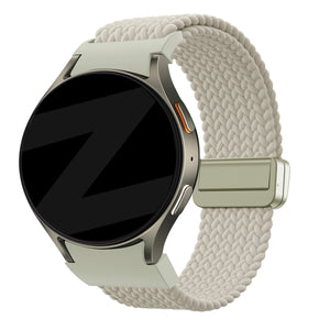 Bandz Samsung Galaxy Watch 5 - 40mm Braided Strap 'Easy Fit' (Starlight)