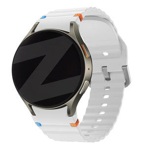 Bandz Samsung Galaxy Watch 6 Classic - 43mm Wave-Armband 'Easy Fit' (Weiß)