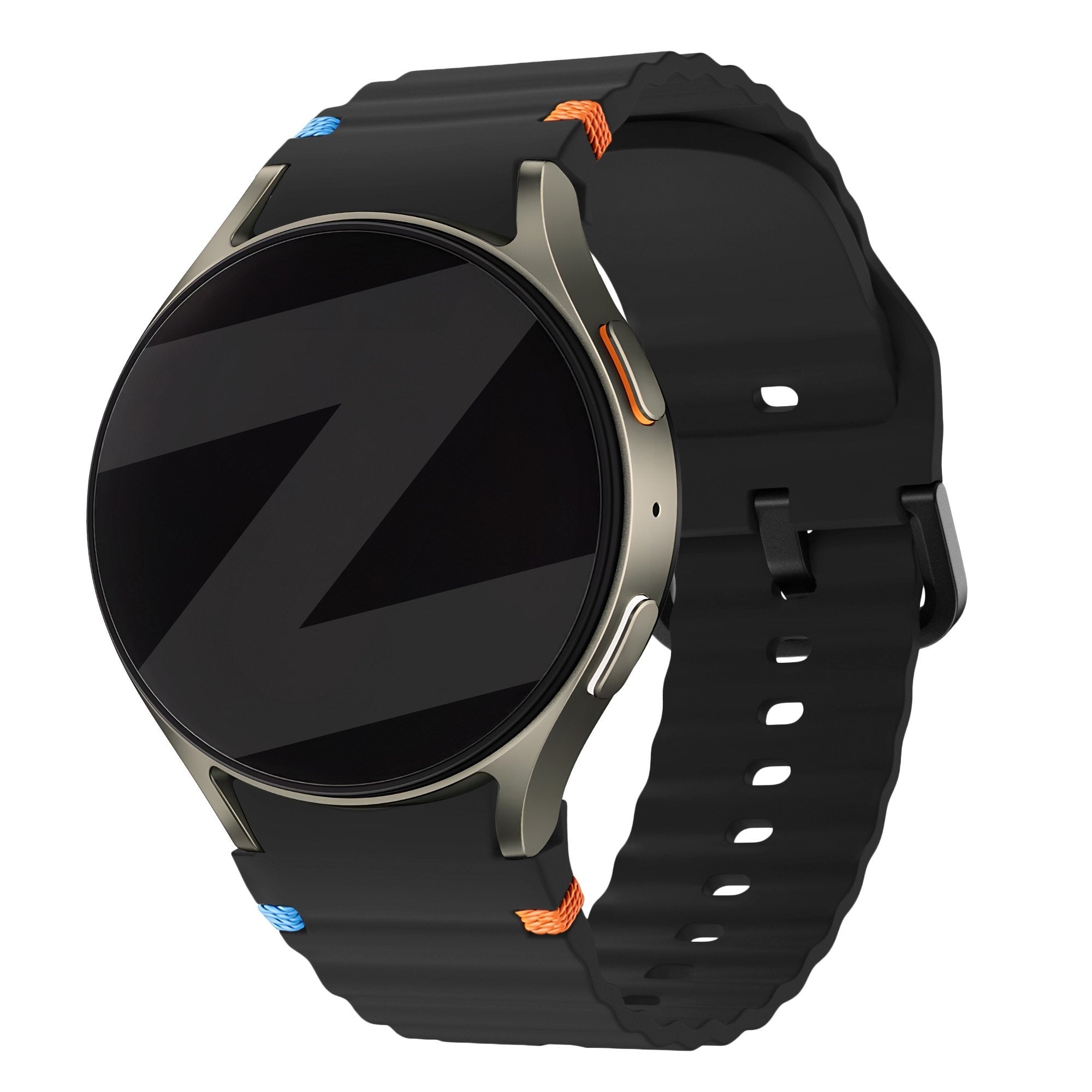 Bandz Samsung Galaxy Watch 7 - 40mm Wave-Armband 'Easy Fit' (Schwarz)