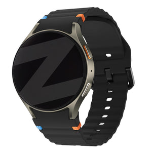 Bandz Samsung Galaxy Watch 4 44mm Wave-Armband 'Easy Fit' (Schwarz)