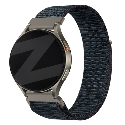 Bandz Amazfit Balance 2 Nylonarmband 'Easy fit' (GrauBlau)