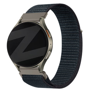Bandz Samsung Gear S3 Nylonarmband 'Easy Fit' (Grau/Blau)