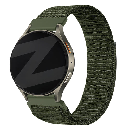 Bandz Pebble Round 2 - 20mm Nylon Strap 'Easy Fit' (Green)