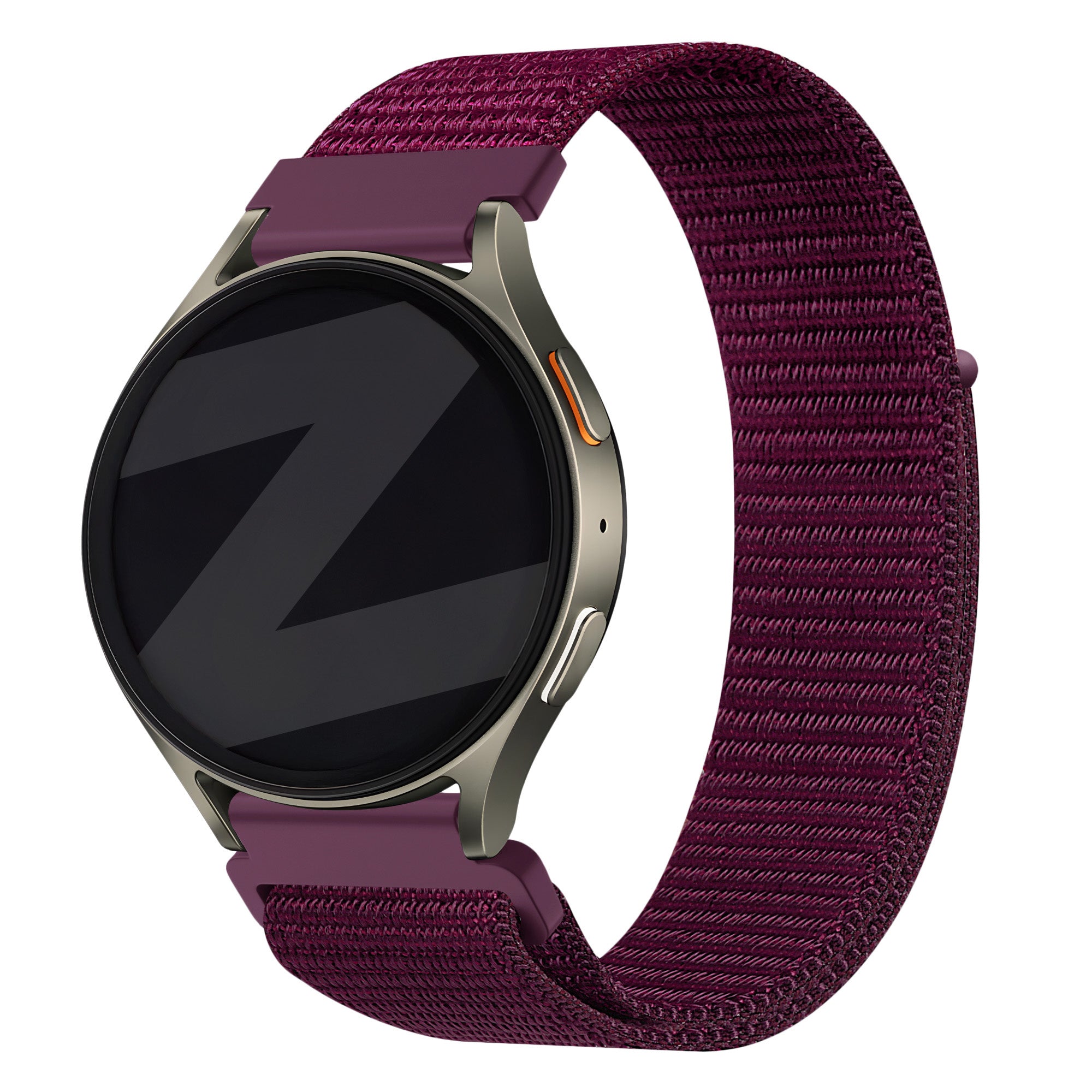 Bandz Samsung Galaxy Watch 7 - 44mm Nylonarmband 'Easy Fit' (Plum)