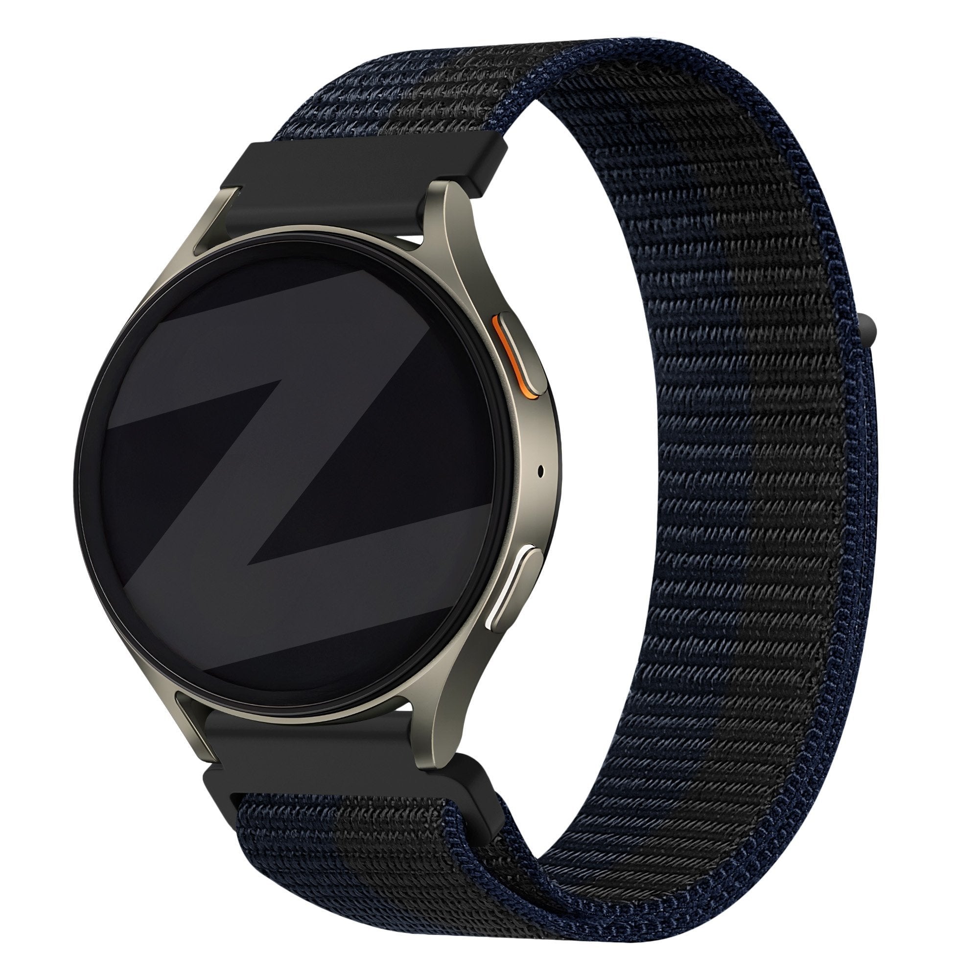 Bandz Oppo Watch X Nylonarmband 'Easy Fit' (Schwarz/Blau)