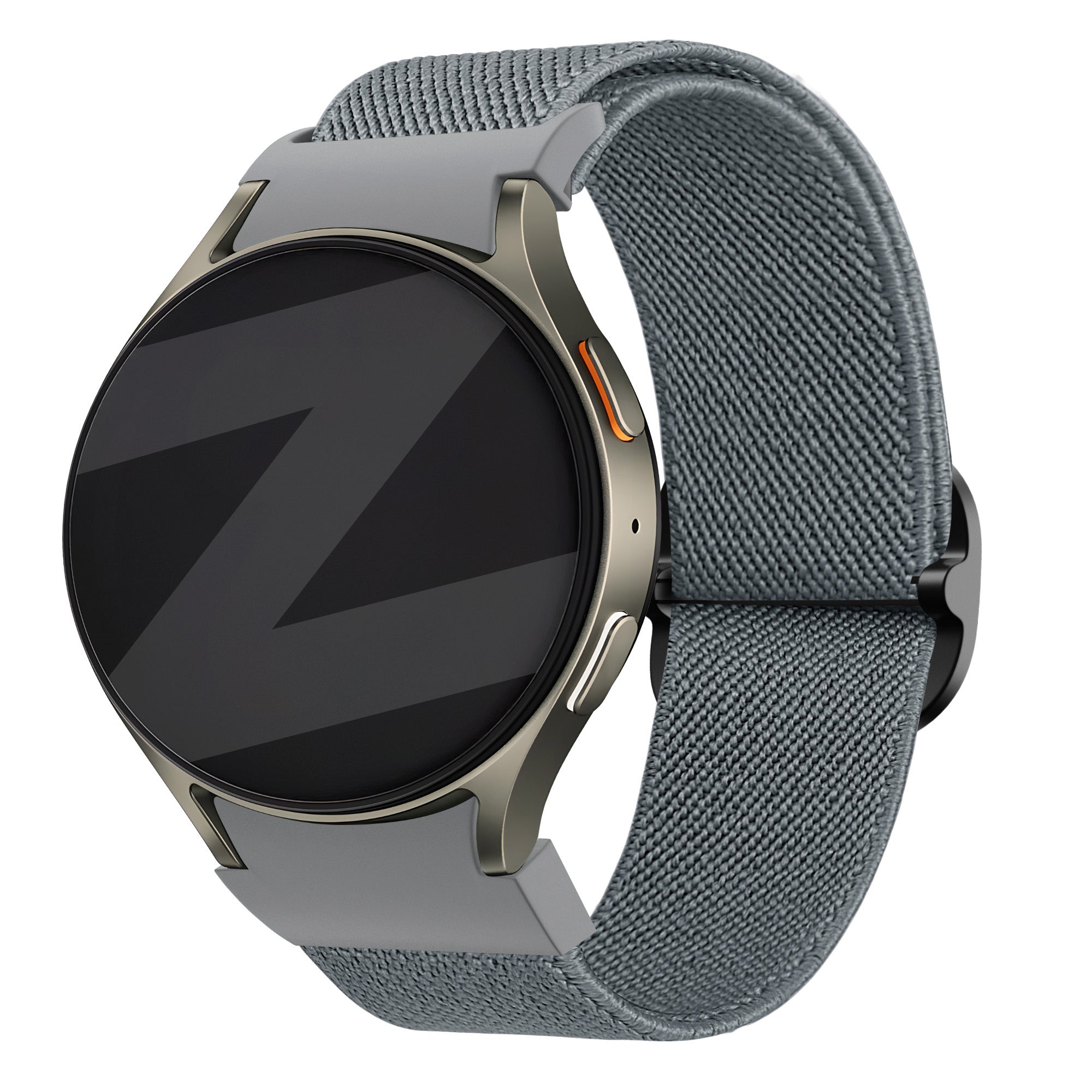Bandz Samsung Galaxy Watch 4 44mm Elastisches Armband 'Easy Fit' (Grau/Blau)