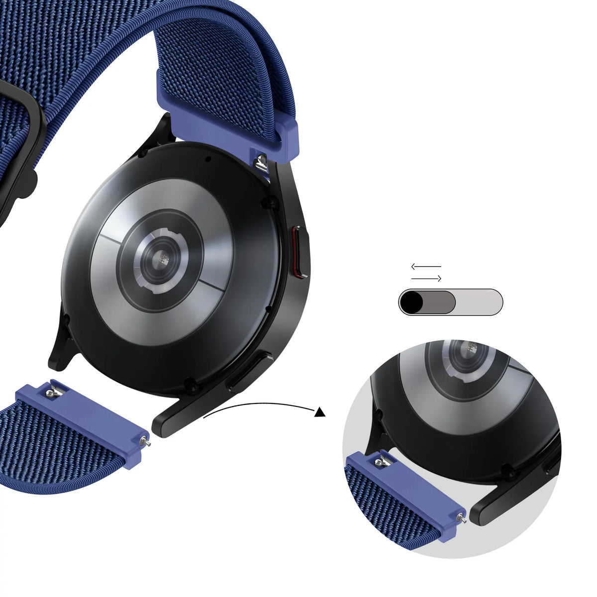 Bandz Oppo Watch X2 Mini Elastisches Armband (Dunkelblau)