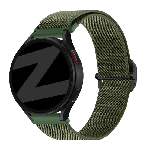 Bandz Oppo Watch X2 Mini Elastisches Armband (Armeegrün)