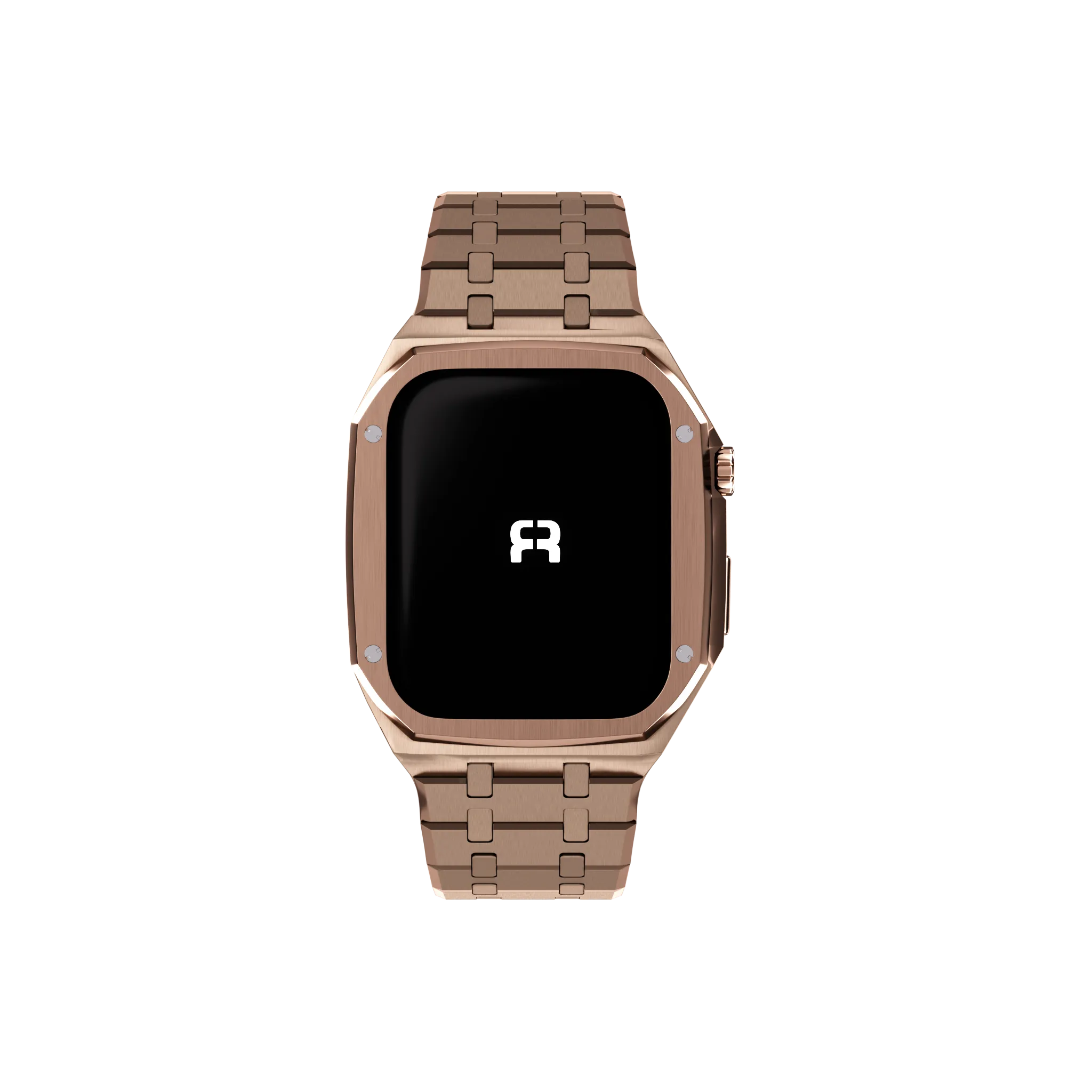 Reqior Apple Watch 45mm Hülle mit integriertem Stahlarmband (Roségold)