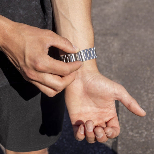 BALR Samsung Galaxy Watch 4 44mm Stahl Gliederarmband (Silber)