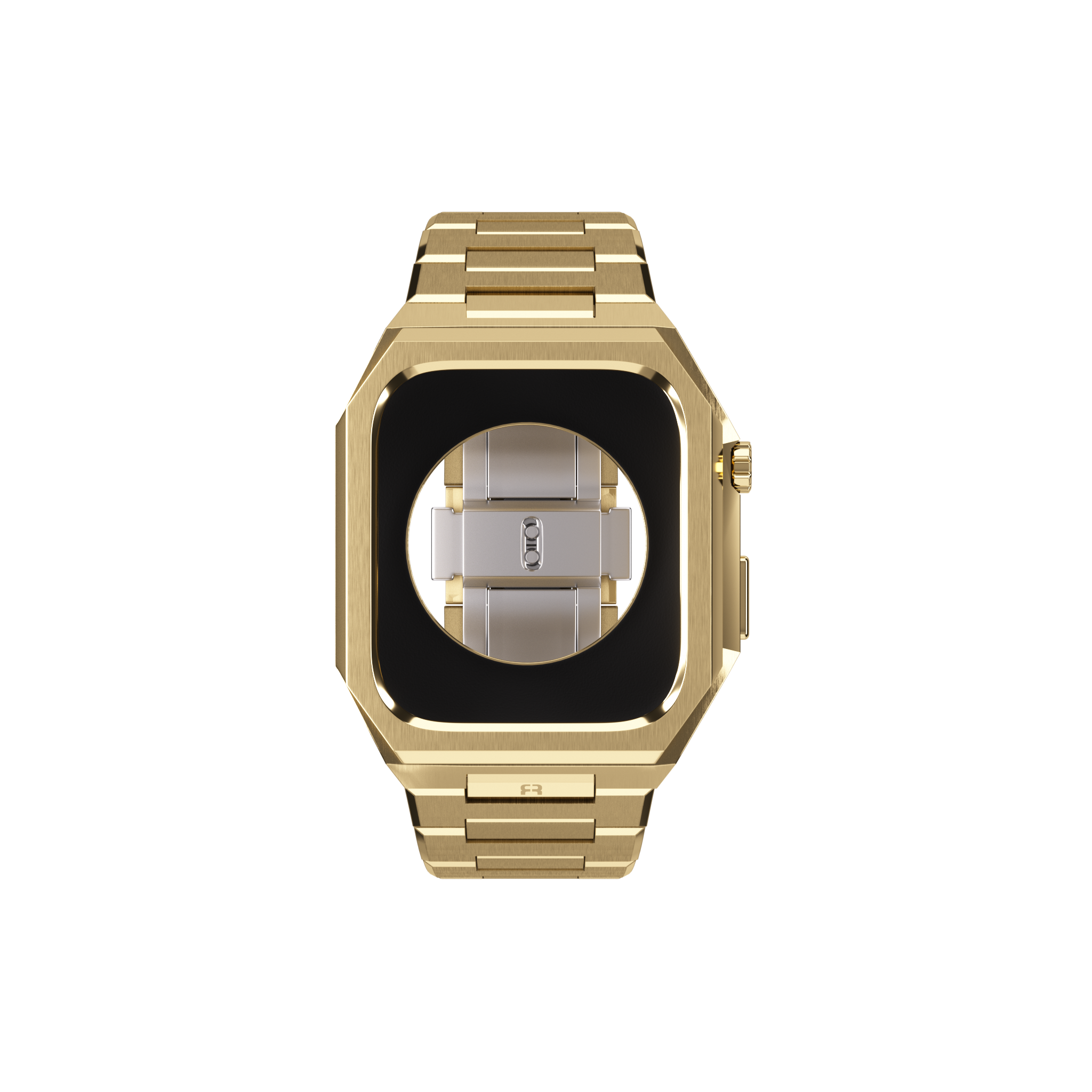 Reqior Apple Watch 45mm Hülle mit integriertem Stahlarmband 'Nautilus' (Gold)