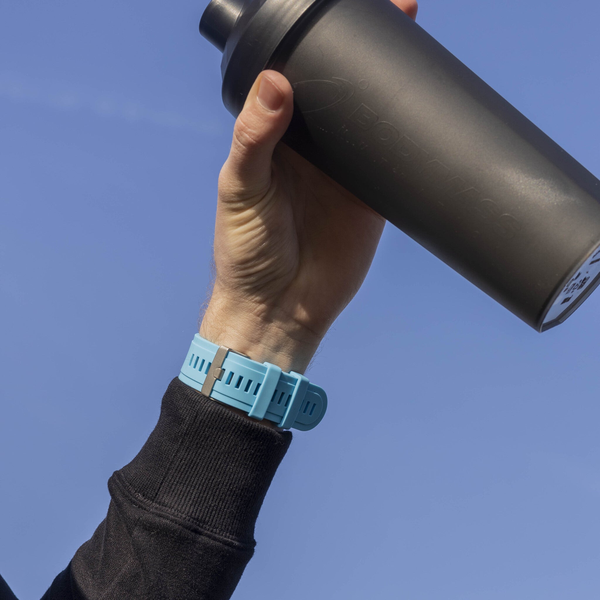 Garmin Fenix 7x Glossy Silicone Strap (Light Blue)