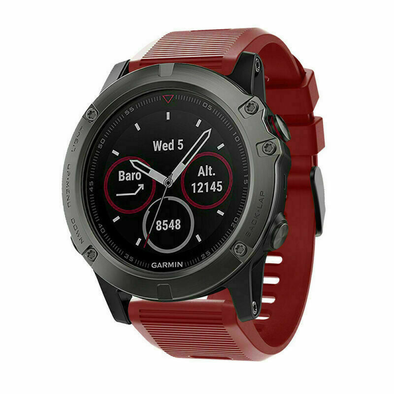Garmin Quatix 8 - 51mm Silicone Strap (Red)