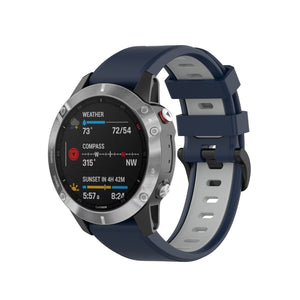 Garmin Fenix 8 Pro - 51mm Sport Armband mit Schnalle (Blau/Grau)