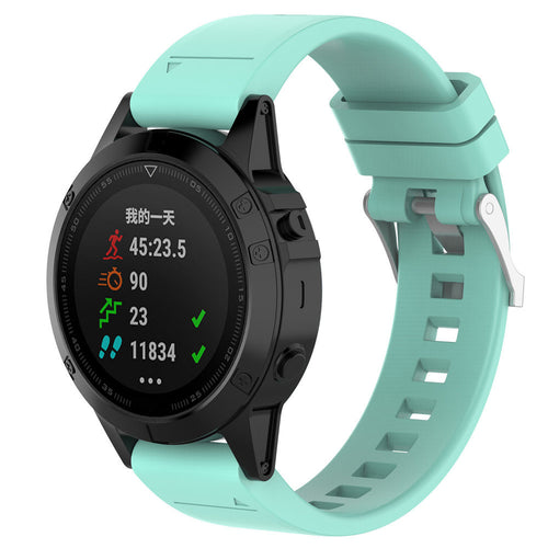Garmin D2 Delta S Glänzendes Silikonarmband (Aqua)