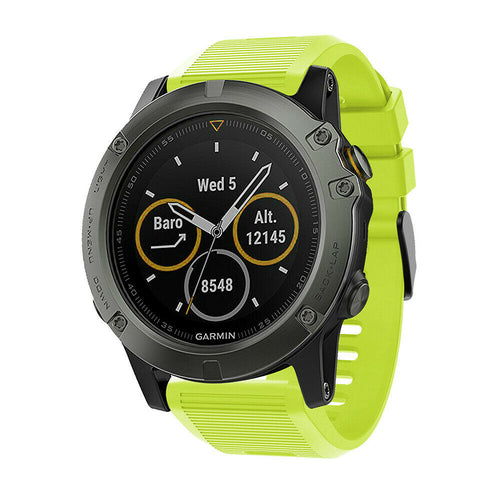 Garmin Quatix 8 - 51mm Silikonarmband (Hell Grün)