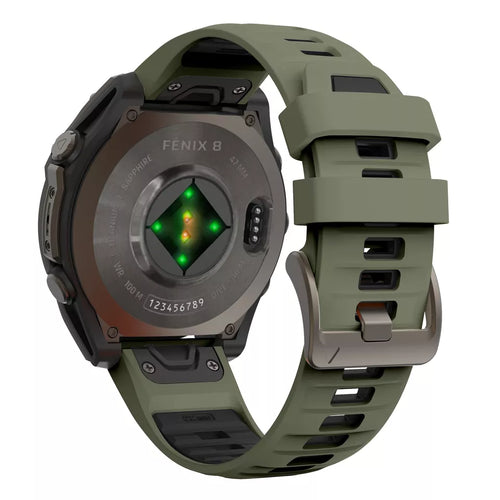 Garmin Tactix 7 Pro Schnalle Sport Amrband (Olivgrün/Schwarz)