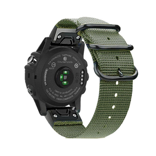 Garmin Fenix 5/6 Nylonarmband mit Schnallenverschluss (Grün)