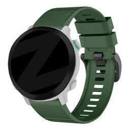 Bandz Garmin Instinct 3 - 50mm Silikonarmband mit Schnalle (Dunkelgrün)