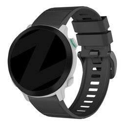 Bandz Garmin Instinct 3 - 50mm Silikonarmband mit Schnalle (Schwarz)