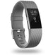 Fitbit Charge 2 Diamant-Silikonarmband (Grau)