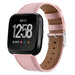 Fitbit Versa / Versa 2 Lederarmband (Rosa)
