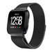 Fitbit Versa / Versa 2 Milanese-Armband (Schwarz)