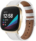 Fitbit Versa 3 Lederarmband (Weiß)