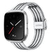 Fitbit Versa / Versa 2 Edelstahl-Armband (Silber/Schwarz)