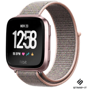 Fitbit Versa / Versa 2 Nylonarmband (Rosa)