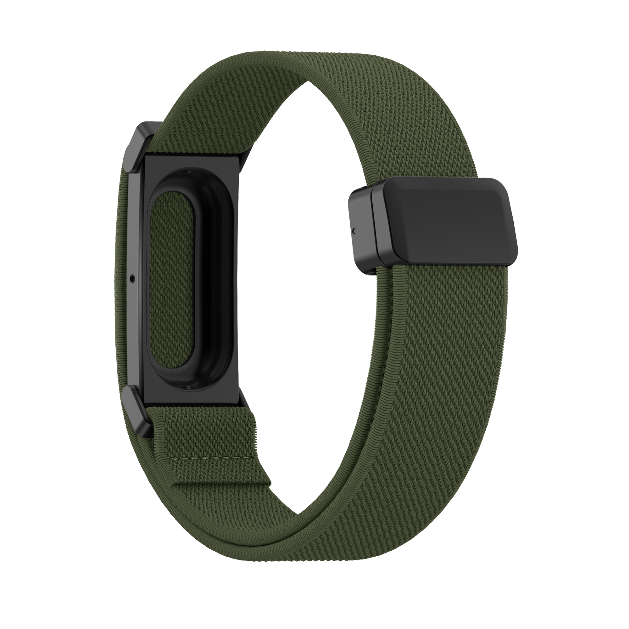 Bandz Fitbit Air Biceps Nylonarmband mit D-Schnalle (Armeegrün)