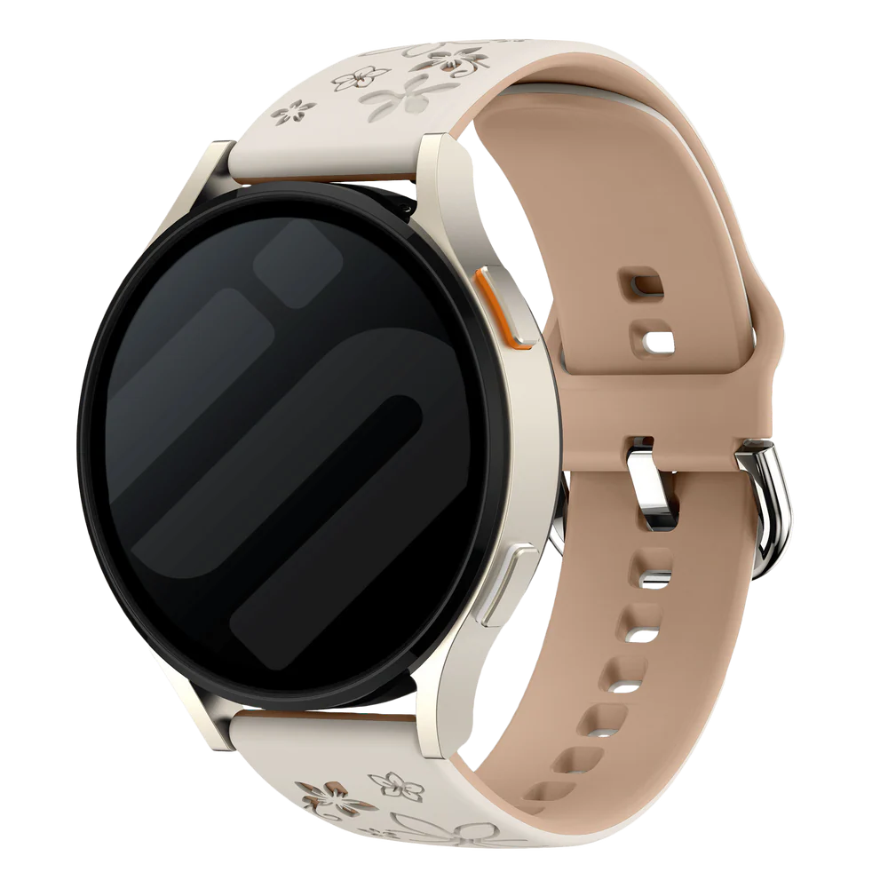 Oppo Watch X2 Mini Flower Silikonarmband (Polarstern/Beige)