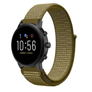 Fossil Gen 4 Explorist (HR) Nylonarmband (Olivgrün)