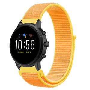 Fossil Gen 4 Explorist (HR) Nylonarmband (Hell Gelb)