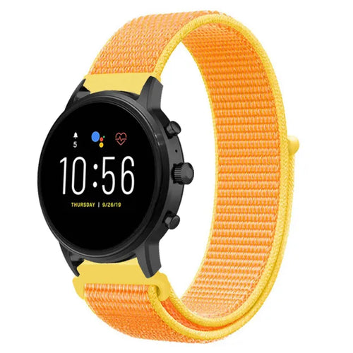 Fossil Gen 4 Explorist (HR) Nylonarmband (Hell Gelb)
