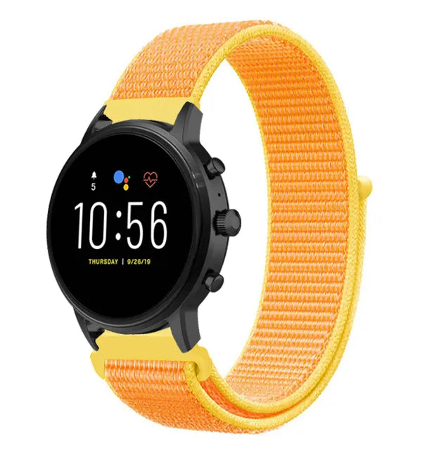 Fossil Gen 4 Explorist (HR) Nylonarmband (Hell Gelb)