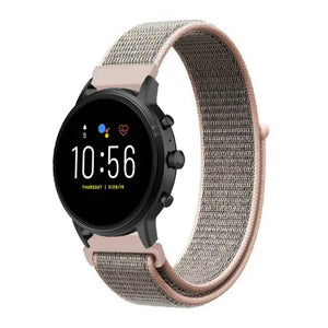 Fossil Gen 4 Explorist (HR) Nylonarmband (Grau/Rosa)