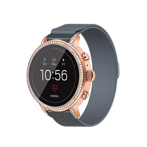 Fossil Gen 4 Venture (HR) Milanese Armband (Grau)