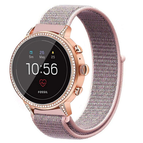 Fossil Gen 4 Venture (HR) Nylonarmband (Rosa)