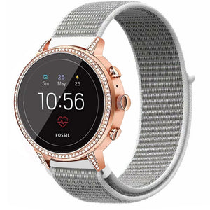 Fossil Gen 4 Venture (HR) Nylon Strap (White/Grey)