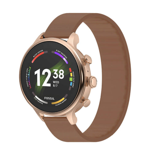 fossil-gen-6-42mm-elastisch-bandje-bruin