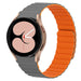 Samsung Galaxy Watch 4 40mm Magnetisches Silikonarmband (Grau/Orange)