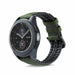 Samsung Galaxy Watch 46mm Silikon / Leder Armband (Schwarz / Grün)