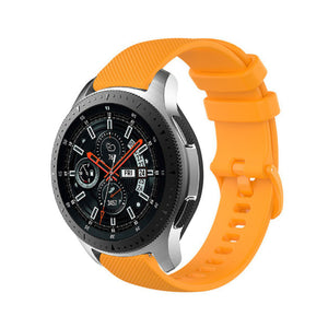 Samsung Galaxy Watch 46mm Premium Silikonarmband (Orange)